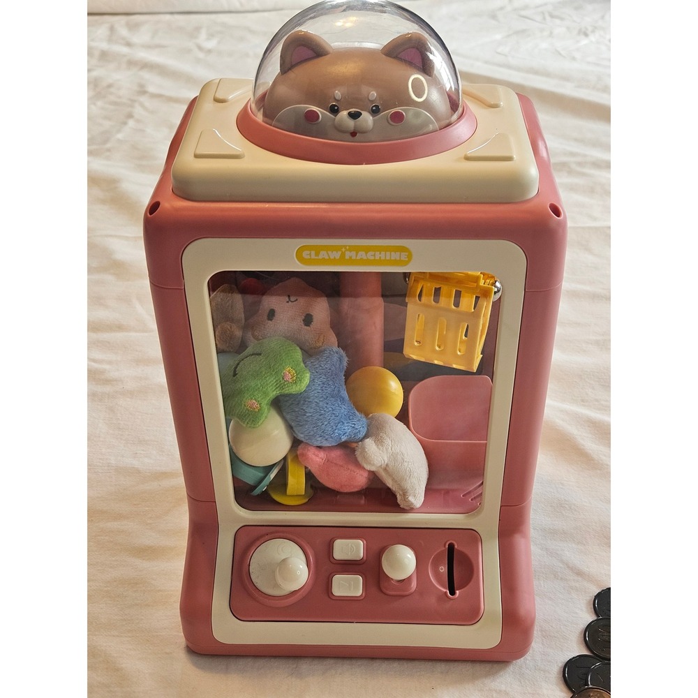Comfy Morning Pink Claw Machine Toy with Plush Animals Musical - Tested‎ Works